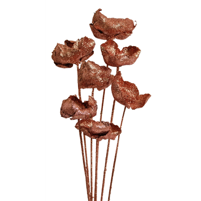 palm caps - 6 stem - copper glitter