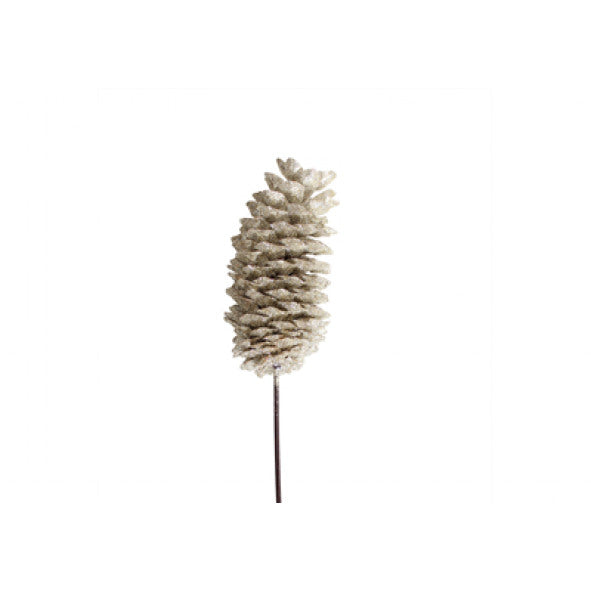 sugar pine cones - champagne glitter - bulk - 30/case