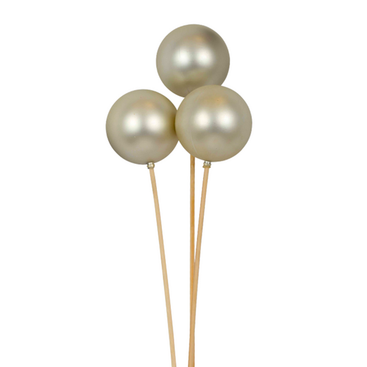 ornamental balls - 8cm - champagne matte